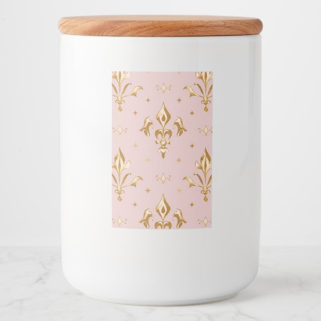 Étiquette Pour Bocaux Regal Rose verre jarre (Devant)