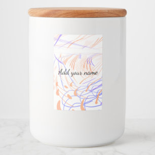 Étiquette Pour Bocaux Résumé aquarelle orange violet ajouter nom texte t