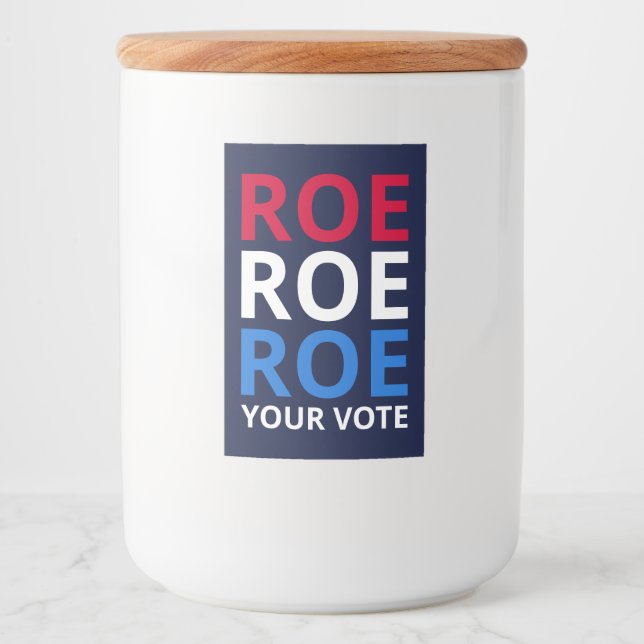 Étiquette Pour Bocaux Roe Your Vote I (Devant)