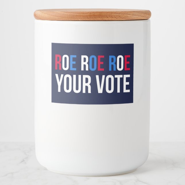 Étiquette Pour Bocaux Roe Your Vote II (Devant)