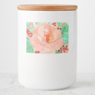 Étiquette Pour Bocaux Rose aquarelle française