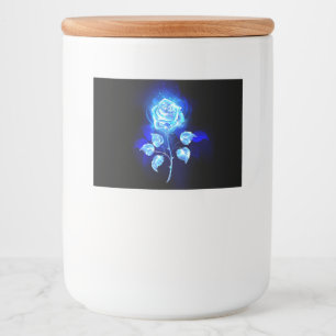 Étiquette Pour Bocaux Rose bleu brûlant