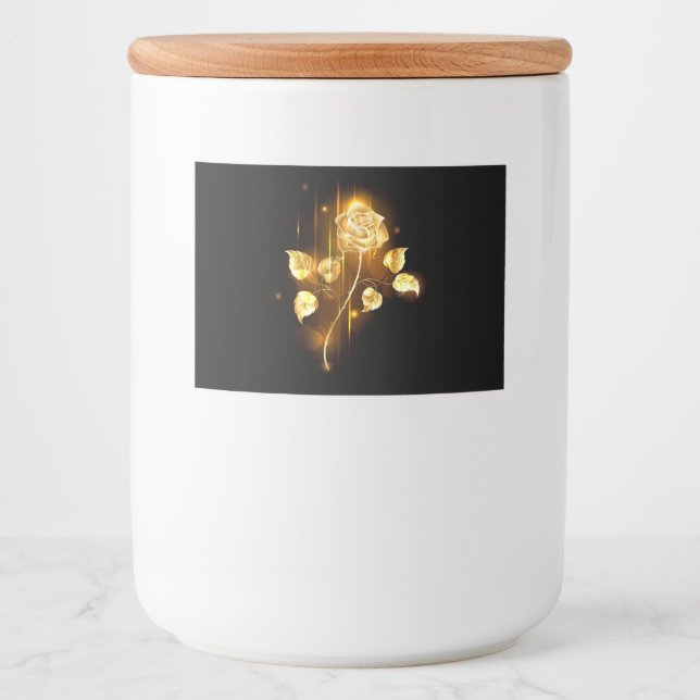 Étiquette Pour Bocaux Rose d'or ( rose d'or ) (Devant)