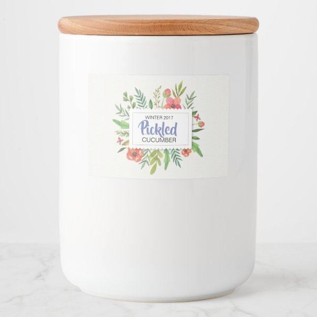 Étiquette Pour Bocaux Rouge Floral Pické Cumbre (Devant)