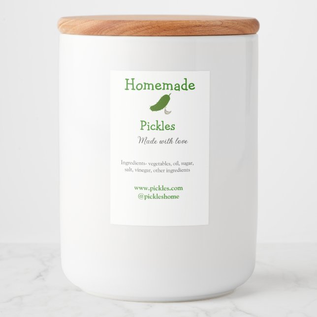 Étiquette Pour Bocaux Sachets maison faits avec amour ajouter texte site (Devant)