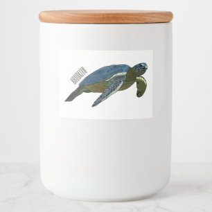 Étiquette Pour Bocaux Sea turtle cartoon