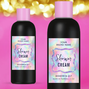 Étiquette Pour Bocaux Shampooing Neon Holographic Soap Waterproof Étique