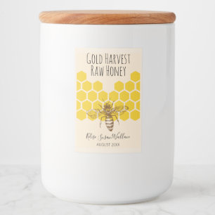 Étiquette Pour Bocaux Signature de l'apiculteur d'abeilles de miel à ma