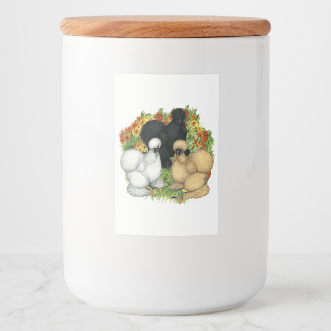 Étiquette Pour Bocaux Silkies du jardin de fleurs (Devant)