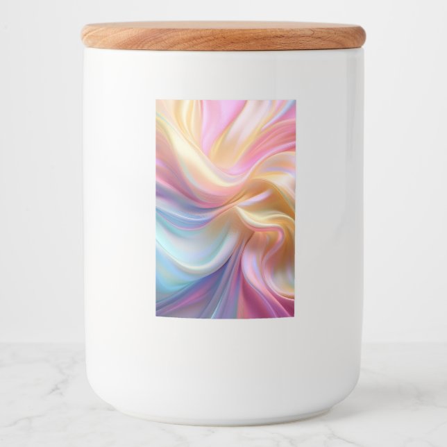 Étiquette Pour Bocaux Soie pastel colorée (Devant)