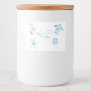 Étiquette Pour Bocaux Sous la mer