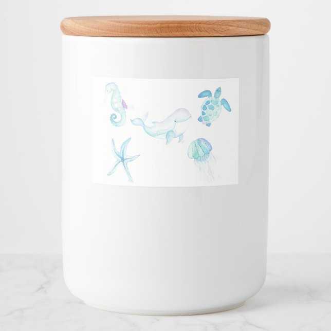 Étiquette Pour Bocaux Sous la mer (Devant)