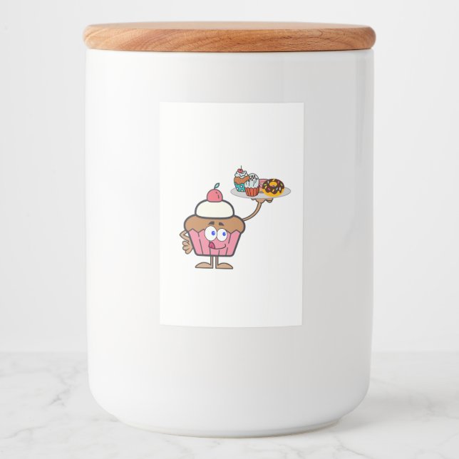 Étiquette Pour Bocaux Sucres de cupcake Votre Jour (Devant)