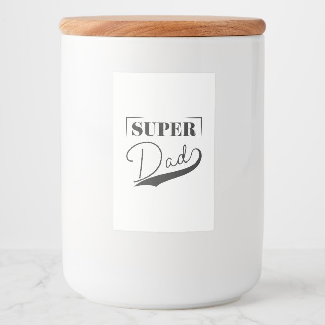 Étiquette Pour Bocaux Super Dad (Devant)