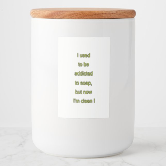 Étiquette Pour Bocaux Texte drôle de savon (Devant)