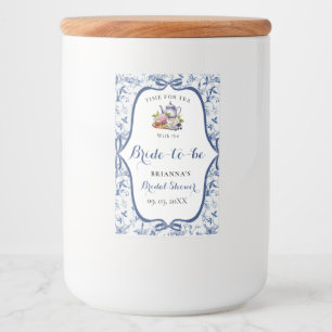 Étiquette Pour Bocaux Toile bleue de jouy Tea Party Douche nuptiale