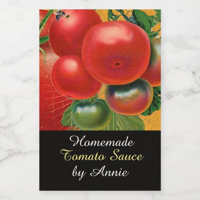 ÉTIQUETTE POUR BOCAUX TOMATOES CHATOUILLERS CANNINGS SAUCE TOMATO (Étiquettes simples)