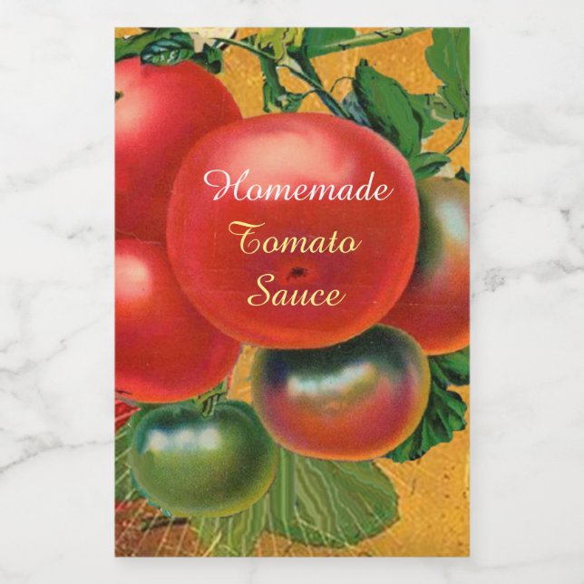 ÉTIQUETTE POUR BOCAUX TOMATOES CHATOUILLERS CANNINGS SAUCE TOMATO (Étiquettes simples)