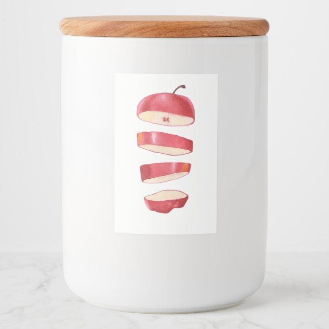 Étiquette Pour Bocaux Tranches de pommes (Devant)