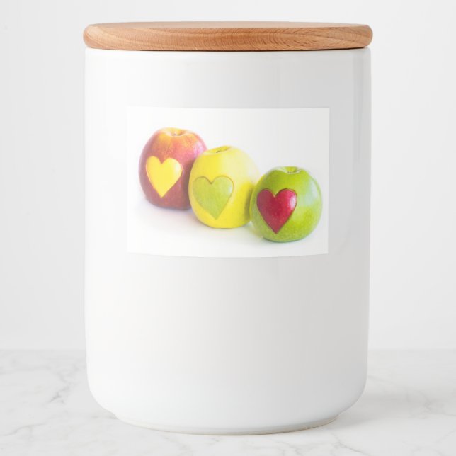 Étiquette Pour Bocaux Trois pommes (Devant)