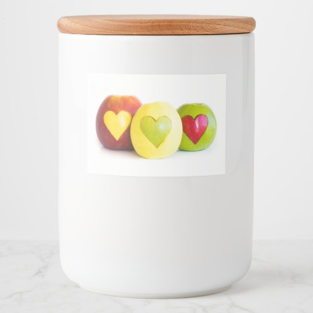 Étiquette Pour Bocaux Trois pommes (Devant)