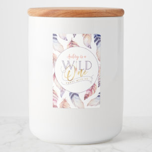 Étiquette Pour Bocaux une ?ère fête d'anniversaire sauvage