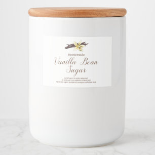 Étiquette Pour Bocaux Vanilla Bean Sucre Étiquettes, Sucre à la vanille