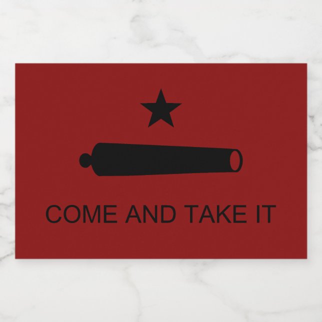 Étiquette Pour Bocaux Venez-y le chercher ! Drapeau de bataille de l'Éta (Étiquettes simples)