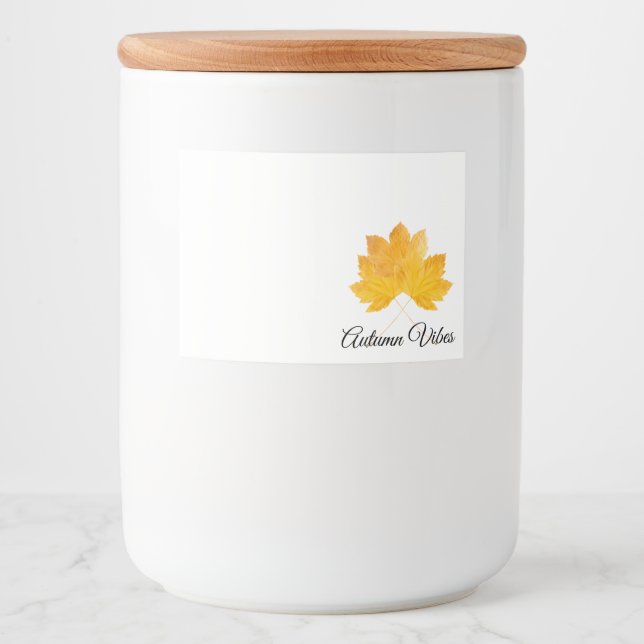 Étiquette Pour Bocaux Vibes d'automne (Devant)