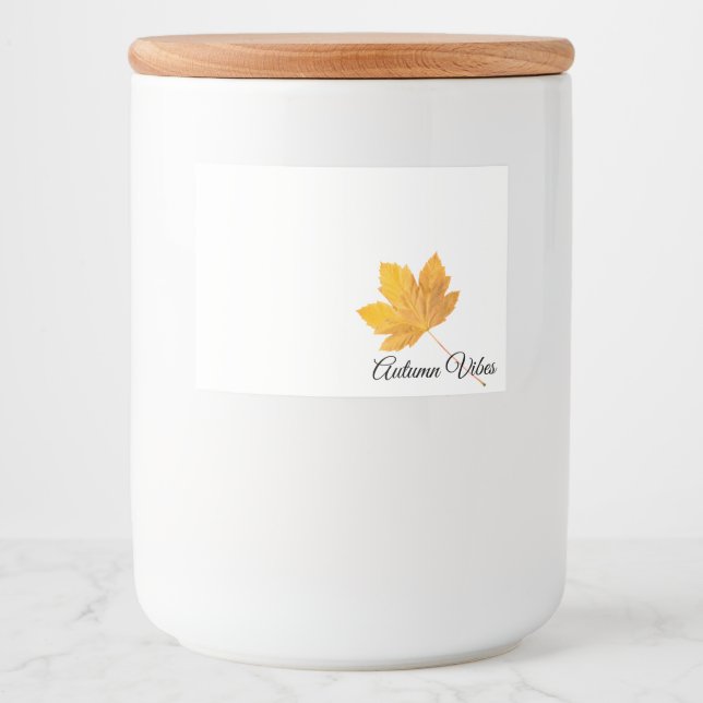 Étiquette Pour Bocaux Vibes d'automne (Devant)
