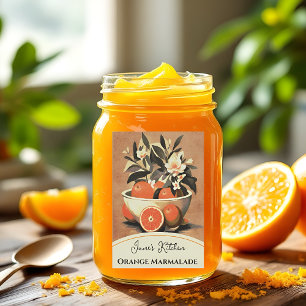 Étiquette Pour Bocaux Vintage Orange Marmalade Canning Jar