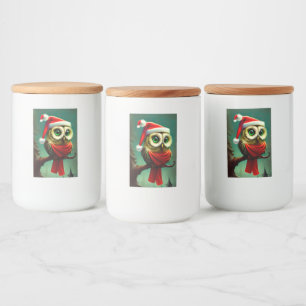Étiquette Pour Bocaux Vintage Owl Cute Rustique Noël