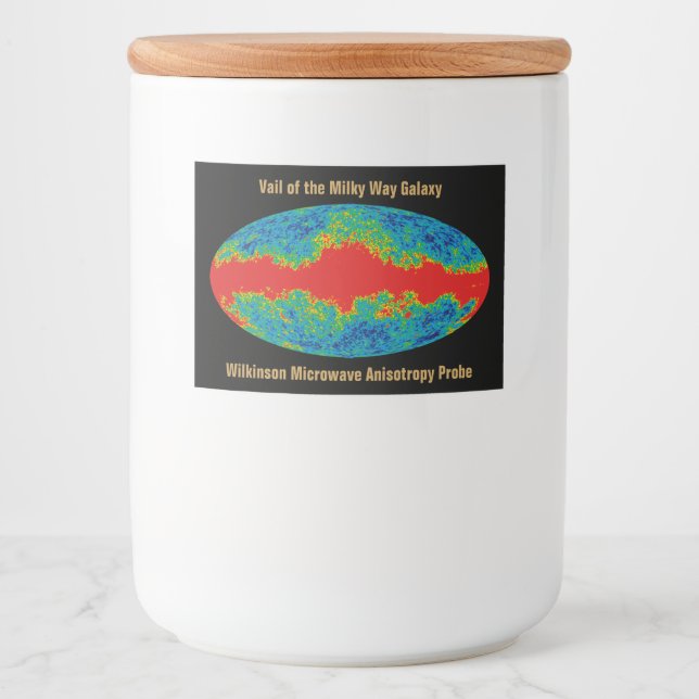 Étiquette Pour Bocaux Voile Galaxy Voie Lactée sur l'univers WMAP (Devant)
