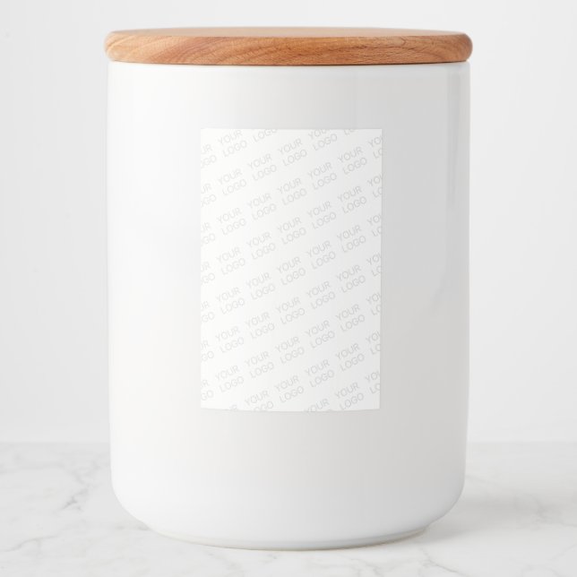 Étiquette Pour Bocaux Votre logo automatiquement éclairci et répétitif (Devant)