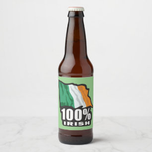 Étiquette Pour Bouteilles De Bière 100 % irlandais