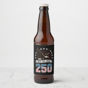 Étiquette Pour Bouteilles De Bière 250e anniversaire patriotique 4 juillet 1776 2026