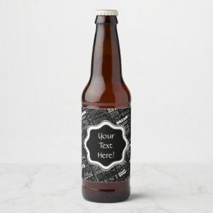 Étiquette Pour Bouteilles De Bière 25ème monogramme personnalisé de fête