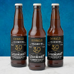 Étiquette Pour Bouteilles De Bière 30e anniversaire Black Gold Legendary Funny<br><div class="desc">Un élégant étiquette de bouteille de bière de 30e anniversaire personnalisé qui est facile à customiser pour cette occasion spéciale anniversaire.</div>