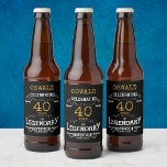 Étiquette Pour Bouteilles De Bière 40e anniversaire Black Gold Legendary Funny<br><div class="desc">Un élégant étiquette de bouteille de bière personnalisé de 40e anniversaire qui est facile à customiser pour cette occasion spéciale anniversaire.</div>