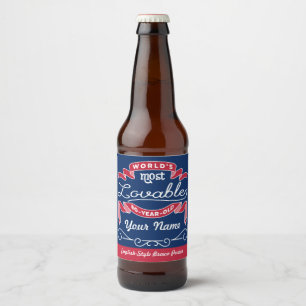 Étiquette Pour Bouteilles De Bière 80e anniversaire Le plus beau du monde de 80 ans