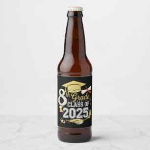 Étiquette Pour Bouteilles De Bière 8e Classe De 2025 Graduate Graduation