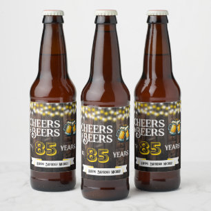 Étiquette Pour Bouteilles De Bière À la santé et bières pour 85 ans d'anniversaire ru