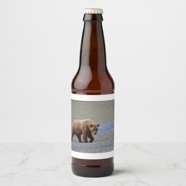 Étiquette Pour Bouteilles De Bière Alaska - Grizzly 9 (Devant)