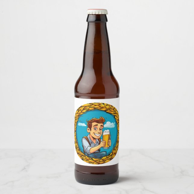 Étiquette Pour Bouteilles De Bière Amateur de bière (Devant)