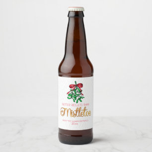 Étiquette Pour Bouteilles De Bière Améliorez que le gui, vacances drôles