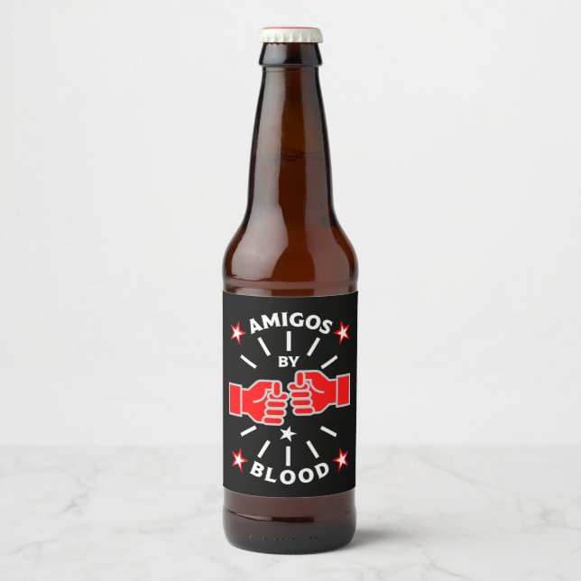 Étiquette Pour Bouteilles De Bière Amigos, meilleur ami (Devant)