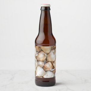 Étiquette Pour Bouteilles De Bière Ampoules d'ail Artiste Noir Outline Art