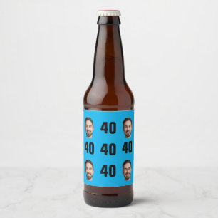 Étiquette Pour Bouteilles De Bière Amusant Unique 40e anniversaire Photo Cool Retro