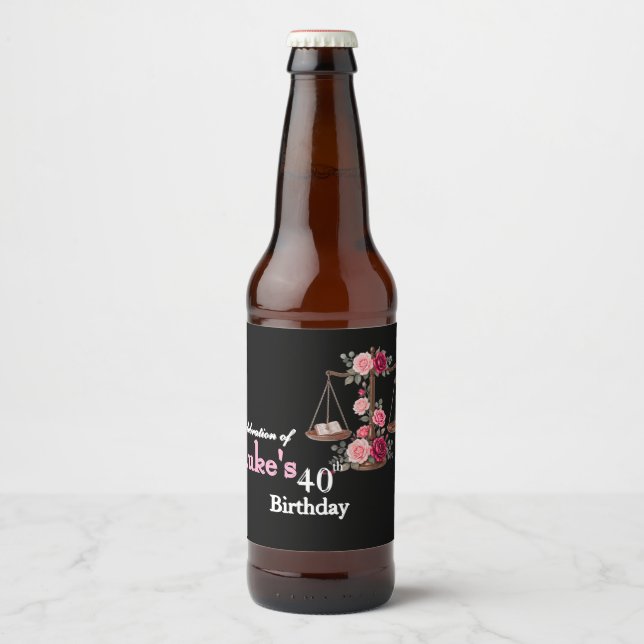 Étiquette Pour Bouteilles De Bière Anniversaire de l'avocat (Devant)