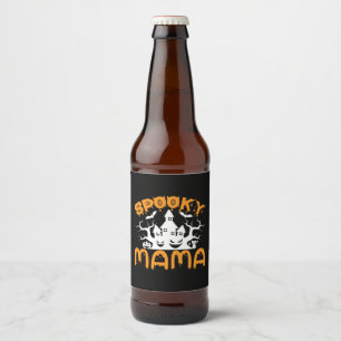 Étiquette Pour Bouteilles De Bière Anniversaire de Maman Halloween effrayant